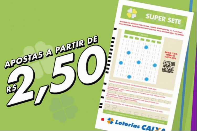 Resultado da loteria Super Sete, concurso 602, hoje, sexta-feira, 27 de setembro de 2024 (27/09/24). Prêmio é de R$ 1,48 milhão